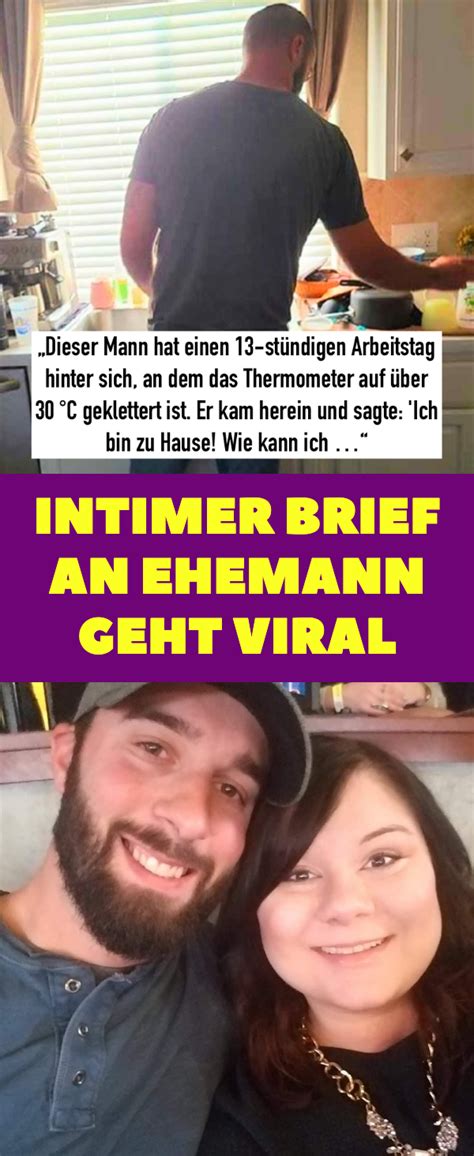 Liebesbrief Ehefrau teilt rührenden Beitrag über Ehemann Heftig