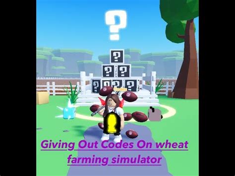 Giving Out Codes In Wheat Farming Simulator Game On Roblox Youtube