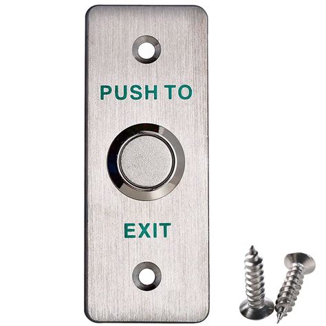 Uhppote Momentary Push To Exit Button Switch No Com Output Stainless Steel Panel For Access