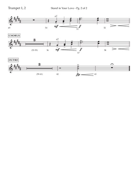 Stand In Your Love Choral Anthem Satb Trumpet Sheet Music Pdf