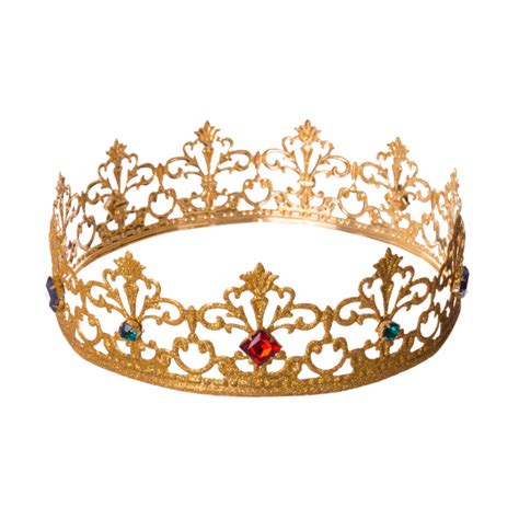Couronne De Roi En Métal Doré Avec Strass Par 1275