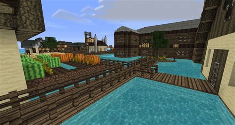 Minelapse Water Village Minecraft Map