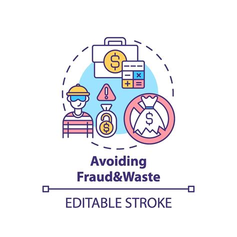 Avoiding Fraud And Waste Concept Icon Vector Art At Vecteezy