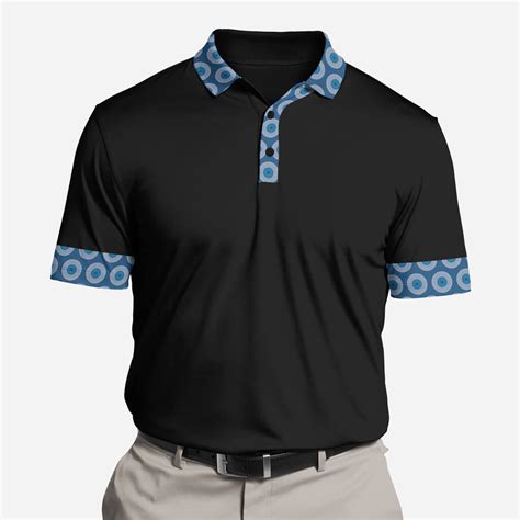 Menshwe Shweshwe Golf Shirt Blue