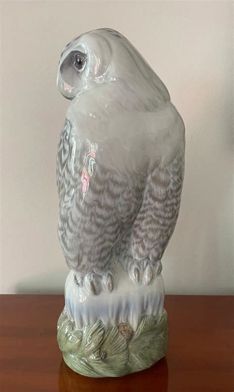 Royal Copenhagen Snowy Owl Designed By Peter Herold Circa 1980 At