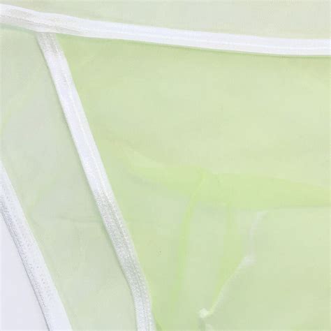 K342H K342 Mens String Bikini Contoured Pouch C Thru Sheer Mesh Tulle EBay