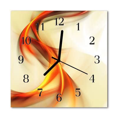 Horloge Murale En Verre Abstrait Horloge Carr E C C Tulup Fr