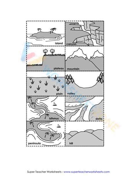 Free Printable Landforms Worksheets for Educators