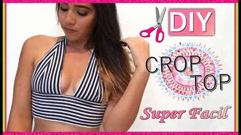 DIY Como hacer CROP TOP súper FACIL en MINUTOS YouTube