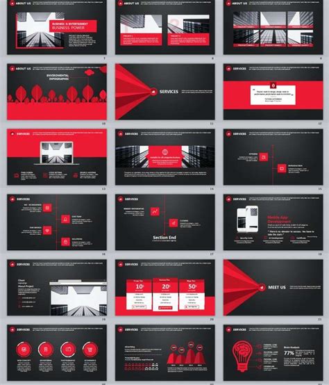 Red Business Report Powerpoint Templates Cb