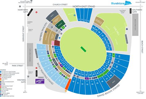 Ninja Stadium Seating Map (Bellerive Oval) | Austadiums