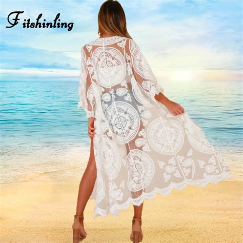 Fitshinling 2019 Summer Beach Kimono Long Cardigan Swimwear Bohemian