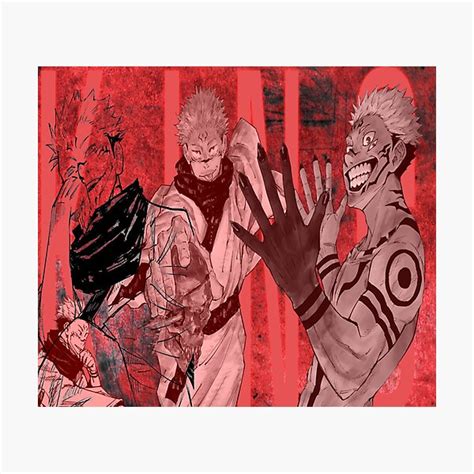 Lámina fotográfica jujutsu kaisen anime kawaii sukuna gojo satoru de