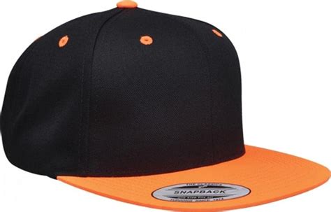 Classic Snapback Cap Blackneon Orange