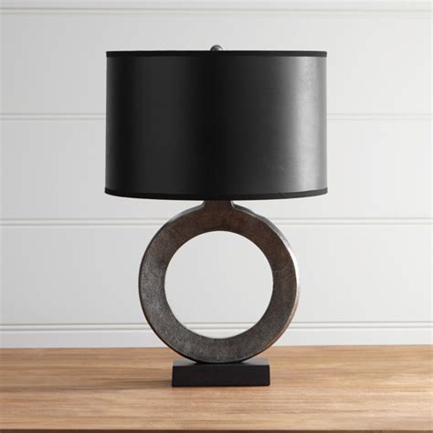 Crest Table Lamp with Black Shade + Reviews | Crate and Barrel