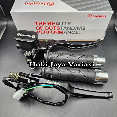 Paket 3in1 Master Rem Tabung Tipe Kotak Handgrip Sisik Jalu Stang