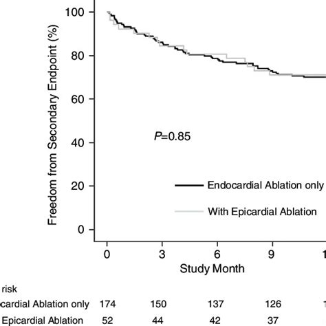 Kaplan Meier Curves Showing Analysis Of Freedom From Ventricular