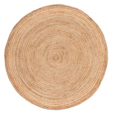 Safavieh Cape Cod Natural 10 Ft X 10 Ft Round Solid Color Border Area