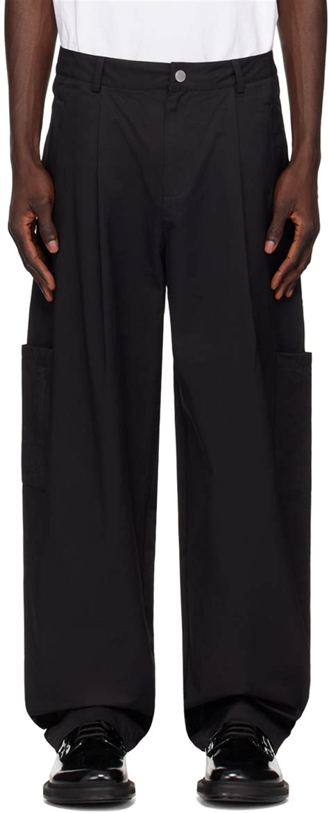 Han Kjobenhavn Black Pleated Cargo Pants Ssense