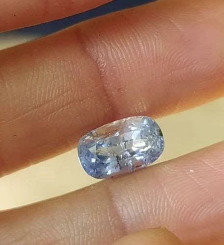 White Carat Natural Ceylon Blue Sapphire Astrology Gemstone At Rs