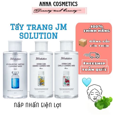 NƯỚC TẨY TRANG JM SOLUTION H9 HYALURONIC AMPOULE CLEANSING WATER Dưỡng