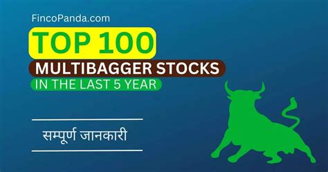 Top 100 Multibagger Stocks With Highest Returns In Last 5 Years Finco