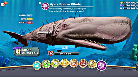 Hungry Shark World New Shark All Sharks Unlocked And New Apex Sperm Whale Shark Coming Soon