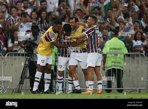 Rio De Janeiro Rj 09072022 Germán Cano Do Fluminense Comemora O Seu Gol Com André E Fred