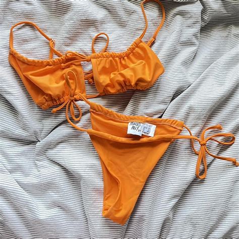 Itty Bitty Orange Bikini Top Has More Coverage Depop