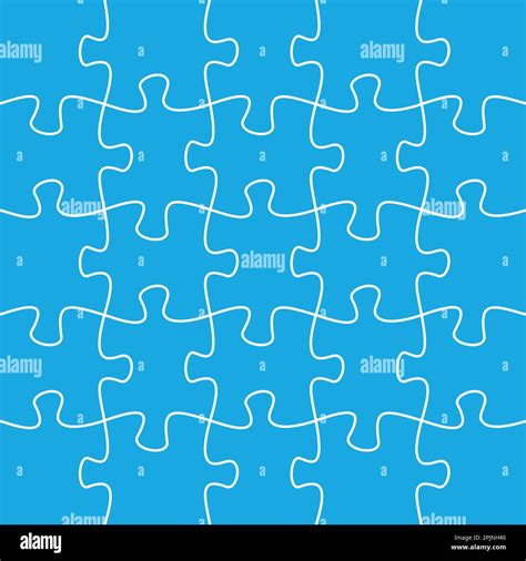 20 Piece Jigsaw Puzzle Template