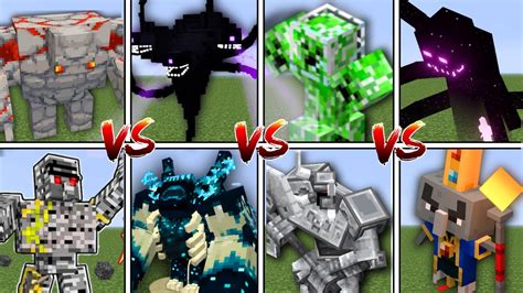 Minecraft Op Bosses Tournament In Minecraft Mob Battle Youtube