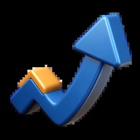 Growth arrow 3D Icon download in PNG, OBJ or Blend format