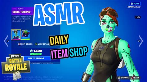 Asmr Fortnite Rare Ghoul Trooper Skin Daily Item Shop 🎮🎧 Relaxing Whispering 😴💤 Youtube