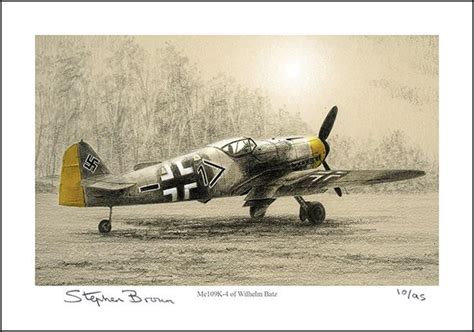 Me109K-4 of Wilhelm Batz - Limited Edition Greetings Card - LE21