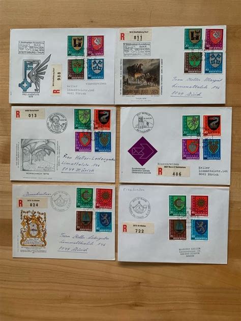 Briefmarken 6 Couvert Pro Juventute 1978 Bis 1980 Kaufen Auf Ricardo