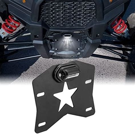 Weisen Utv Universal License Plate Bracket With Led Light Aluminum License Holder