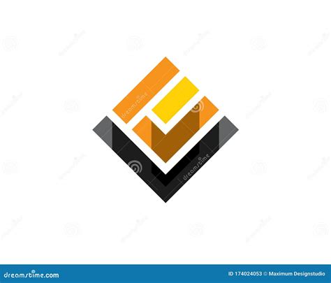 Square Rotate Diagonal Monogram Anagram Lettermark Logo Of Letter L E C