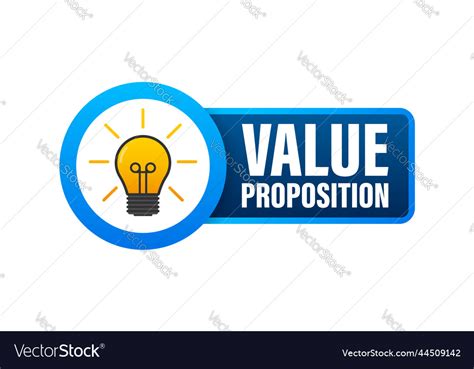 Value Proposition Label Icon Customer Concept Vector Image