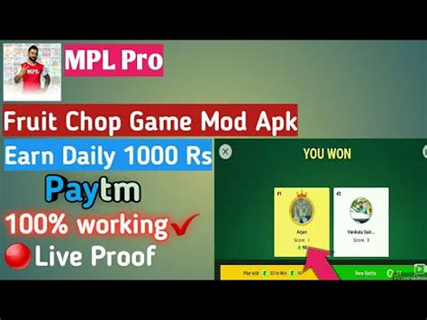 Mpl Pro Fruit Chop Game New Mod Apk Earn Daily Rs Live Proof