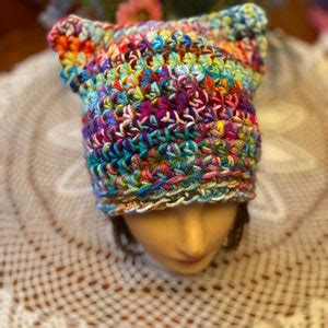 The Magic Scrap Crochet Happy Pussy Cat Hat PATTERN Available For Free Details Below Etsy