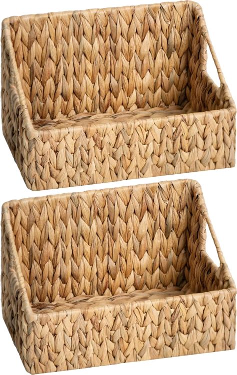 Amazon Ollieroo Natural Water Hyacinth Storage Baskets Handwoven