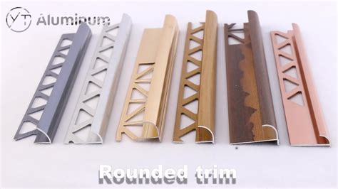 Aluminum R Round Bullnose Tile Edging Trim External Corner Aluminum