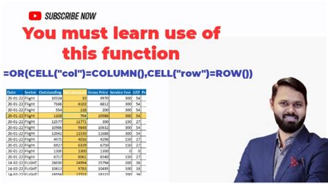 Highlight Active Row And Column In Excel Using Vba Youtube