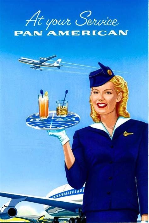 Vintage Airline Poster: On the Wings of Love