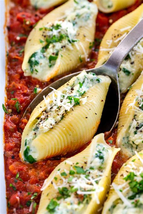 Stuffed Shells With Spinach Jessica Gavin