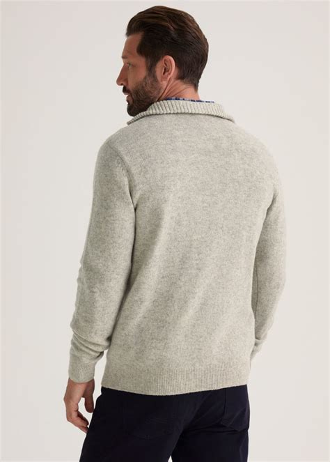 Lincoln Stone Zip Lambswool Jumper Matalan