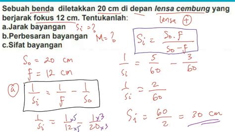 Foto Cara Menghitung Jarak Bayangan Pada Lensa Cembung Dan Lensa Cekung