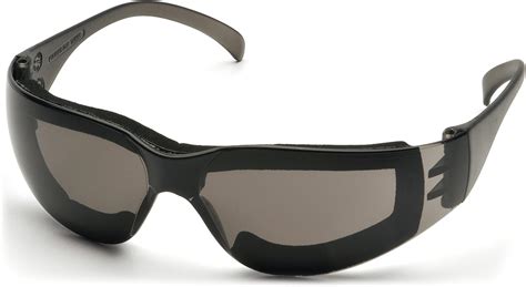 Pyramex Intruder Safety Eyewear Gray Frame Wfull Foam Padding Gray Hardcoated Af Lens