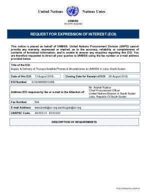 Fillable Online Unmiss Unmissions Orgrequest Expression Interest