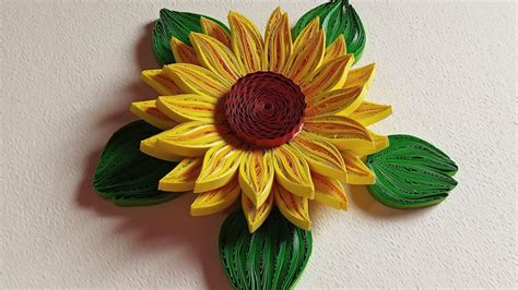 3d Quilling Sunflower Tutorial Learn To Make A 3d Quilling Flower Youtube